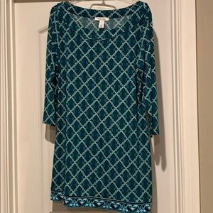 WHBM Dress Dark Teal & Navy
